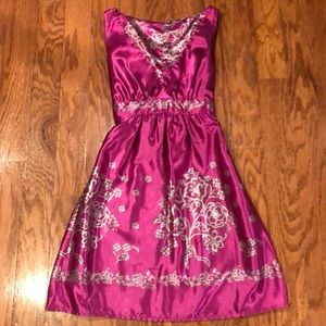 Forever 21 Chic Pink and Silver Dress